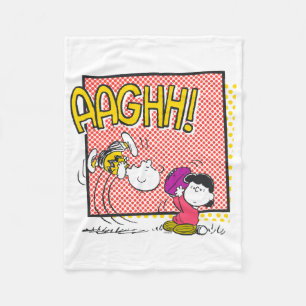 Cobertor De Velo Charlie Brown e Lucy Football Comic Graphic
