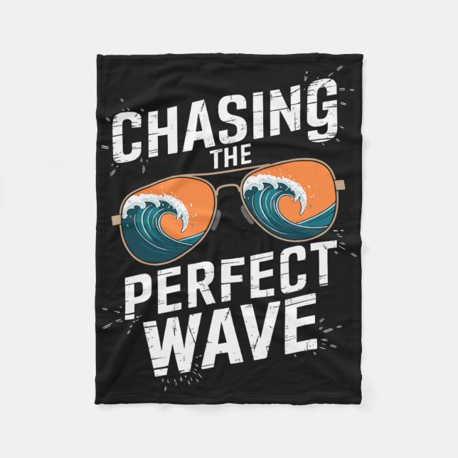 Cobertor De Velo Chasing The Perfect Wave Surfing - Beach Adventure (Frente)