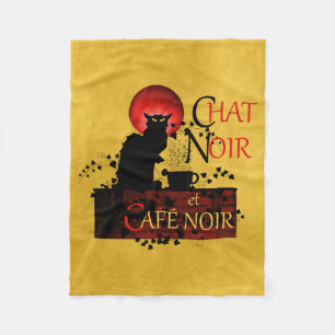 Cobertor De Velo Chat Noir et Café Noir