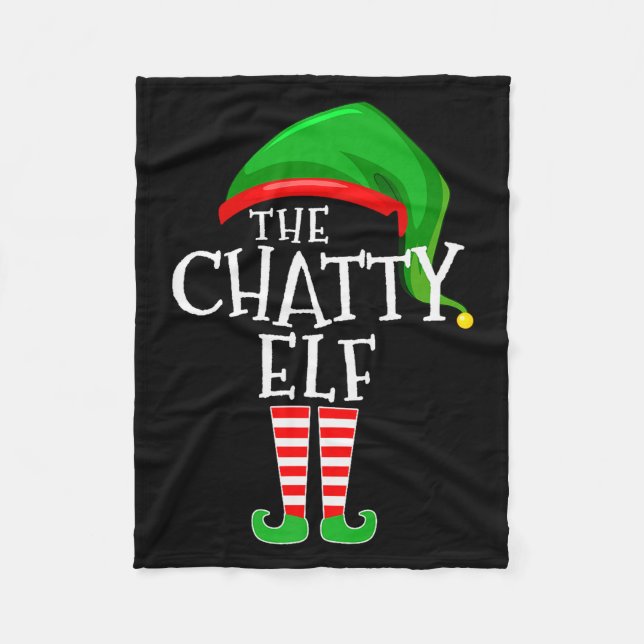 Cobertor De Velo Chatty Elf Family Matching Group Christmas Premium (Frente)