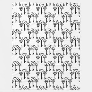 Cobertor De Velo Chaves antigas Fleece Blanket, Grande