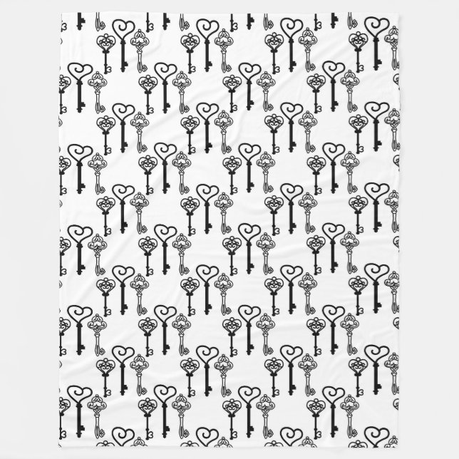 Cobertor De Velo Chaves antigas Fleece Blanket, Grande (Frente)