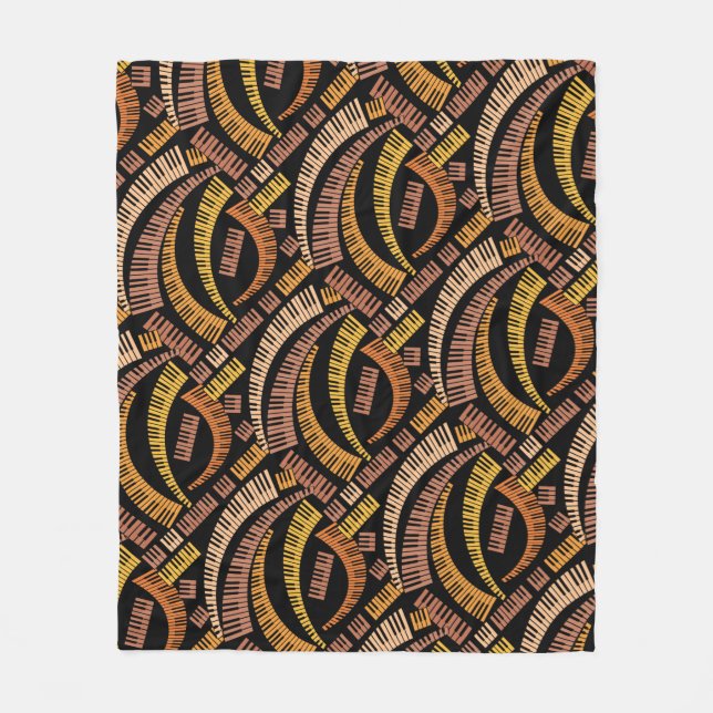 Cobertor De Velo Chaves de Piano Curvas Folheto (Frente)