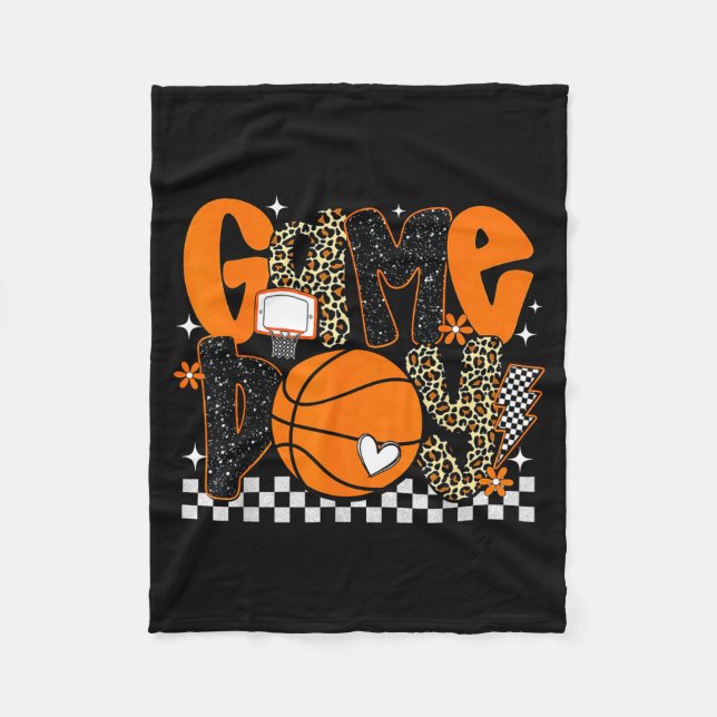 Cobertor De Velo Checkered Game Day Basketball Srts Lover Men Women (Frente)