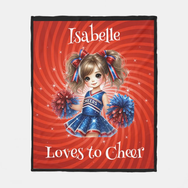 Cobertor De Velo Cheer Blanket Personalizado (Frente)