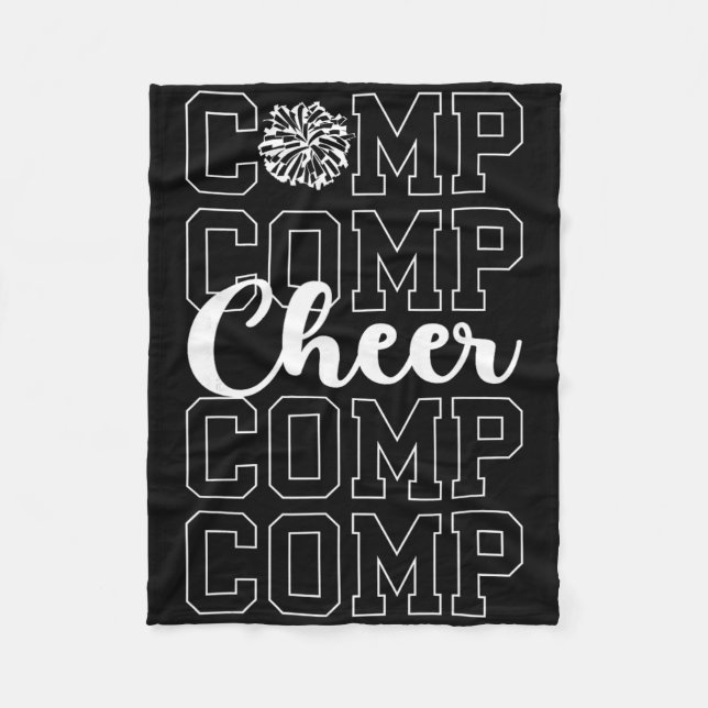 Cobertor De Velo Cheer Comp Day Cheerleading Competition Day Cheerl (Frente)
