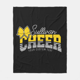 Cobertor De Velo Cheer Team ADD NAME School Athlete Cheerleader 