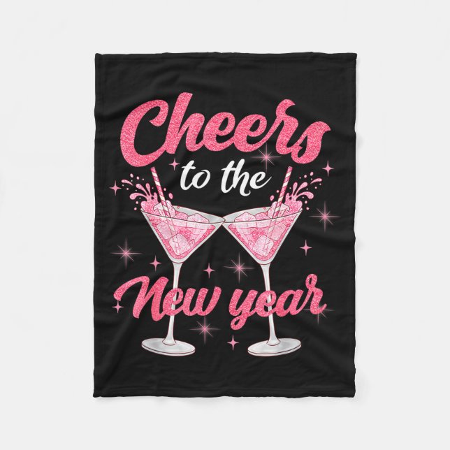 Cobertor De Velo Cheer To The New Year Happy New Year 2026 Countdow (Frente)