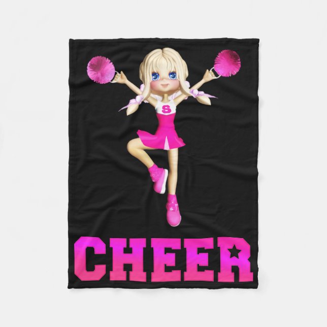 Cobertor De Velo Cheerleader Cheece Fleece Blanket (Frente)