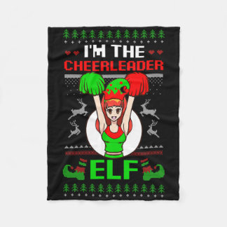 Cobertor De Velo Cheerleader Elf Design Christmas Cheerleading 