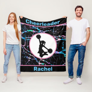 Cobertor De Velo Cheerleader Preto Folheto Abstrato