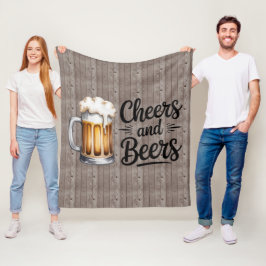 Cobertor De Velo Cheers and Beers Adult Birthday Party