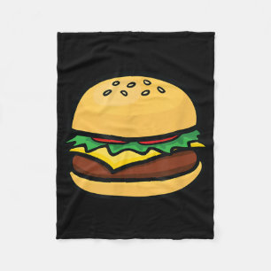 Cobertor De Velo Cheeseburger Emoticon Hamburger Churrasco de queij