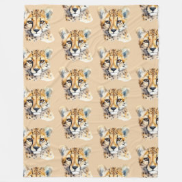 Cobertor De Velo Cheetah Face