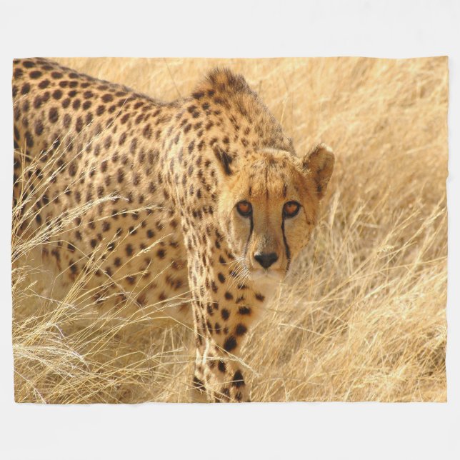Cobertor De Velo Cheetah Fleece Blanket (Frente (Horizontal))