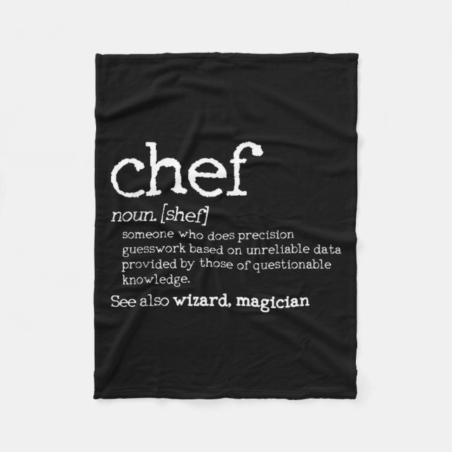 Cobertor De Velo Chef Definition - Funny Dictionary Cooking Gift Ta (Frente)