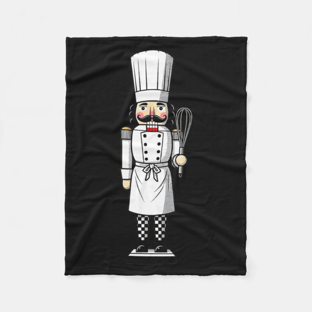 Cobertor De Velo Chef Nutcracker Cook Hat Xmas  (Frente)