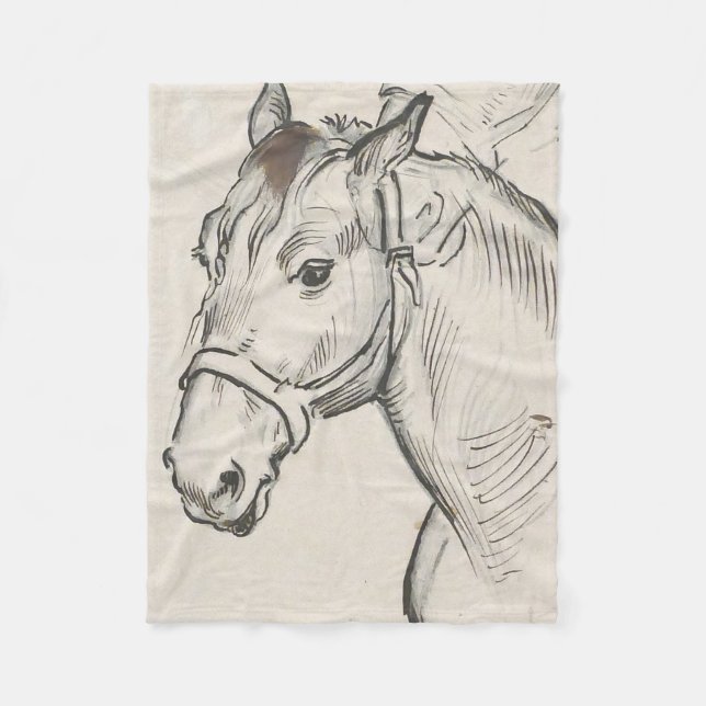 Cobertor De Velo Chefe de Cavalo (por Alfred Dehodencq) (Frente)