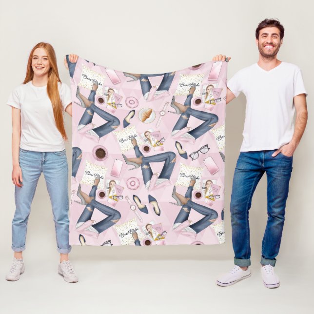 Cobertor De Velo Chefe de Garota Desenhada Mão (In Situ)