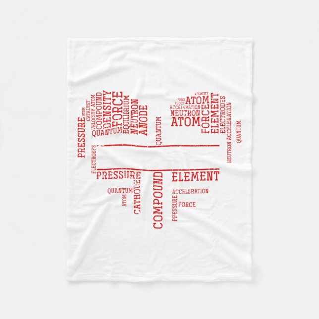 Cobertor De Velo Chemist Valentines Day Gift Science Chemistry  (Frente)