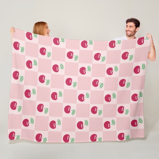 Cobertor De Velo Cherry Checkerboard Delight (In Situ)
