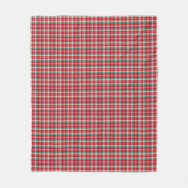 Cobertor De Velo Cherry Red, Green e Cream - Xadrez de Natal