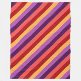 Cobertor De Velo Cherry Red Violet Stripe Grande Flanco