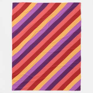 Cobertor De Velo Cherry Red Violet Stripe Grande Flanco