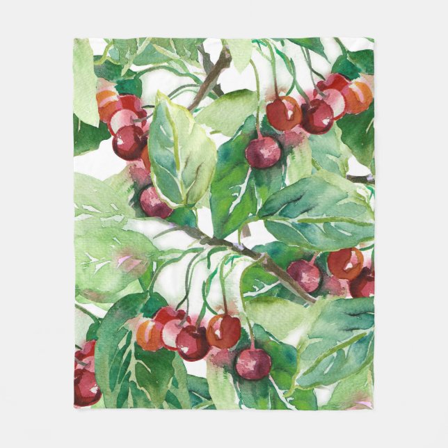 Cobertor De Velo Cherry Seamless Pattern (Frente)