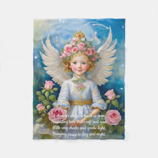 Cobertor De Velo Cherub Angel Blanket (Frente)