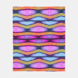 Cobertor De Velo Chevron laranja, rosa, roxo e azul