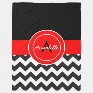 Cobertor De Velo Chevron vermelho preto