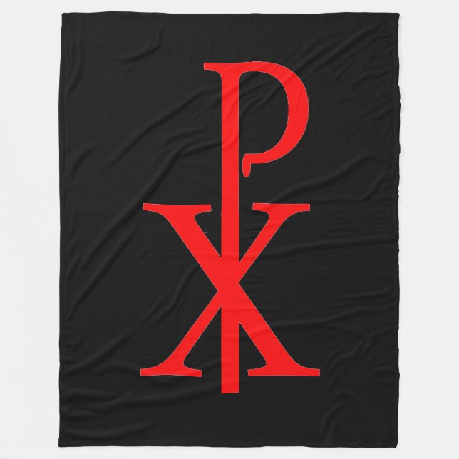 Cobertor De Velo CHI RHO CRUCIFIX Fleece Blanket (Frente)