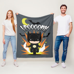 Cobertor De Velo Chibi Batman Batcycle