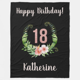 Cobertor De Velo Chic 18th Birthday Girl Name