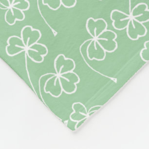 Cobertor De Velo Chic Shamrocks Brancos Destaques do Folheto Verde