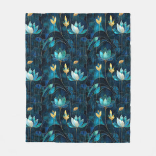 Cobertor De Velo Chic teal chrysanthemum