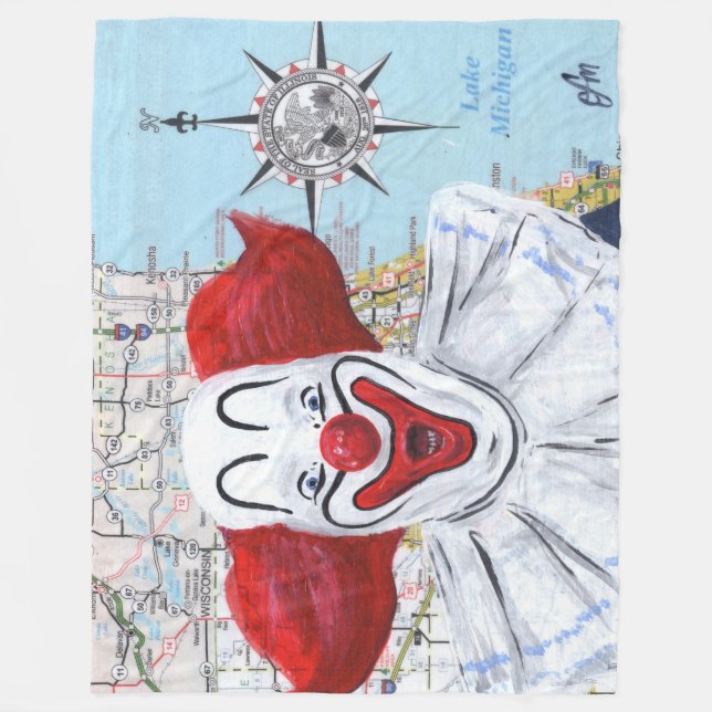 Cobertor De Velo Chicago Clown (Frente)