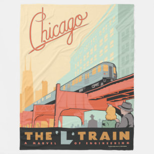 Cobertor De Velo Chicago, IL - "L" trem