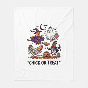 Cobertor De Velo Chick Or Treat Haloween Galinhas Bruxa Fantasma Ab