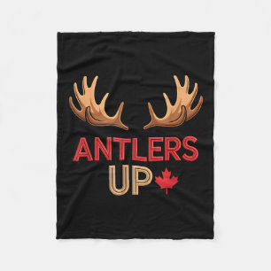 Cobertor De Velo Chifres Acima Orgulho Canadense Bandeira Divertida
