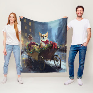 Cobertor De Velo chihuahua Christmas Fesason