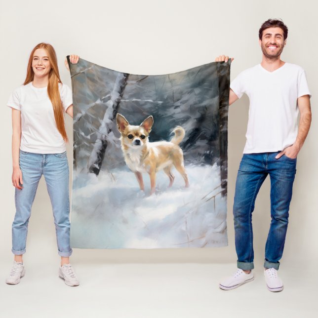 Cobertor De Velo Chihuahua deixa nevar o Natal (In Situ)