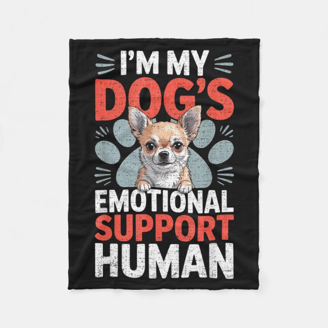 Cobertor De Velo Chihuahua Dog Emotional Suprt Human  (Frente)