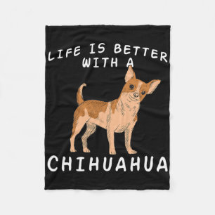 Cobertor De Velo Chihuahua Love - Chiuaua Cachorro Mãe Amantes Dize