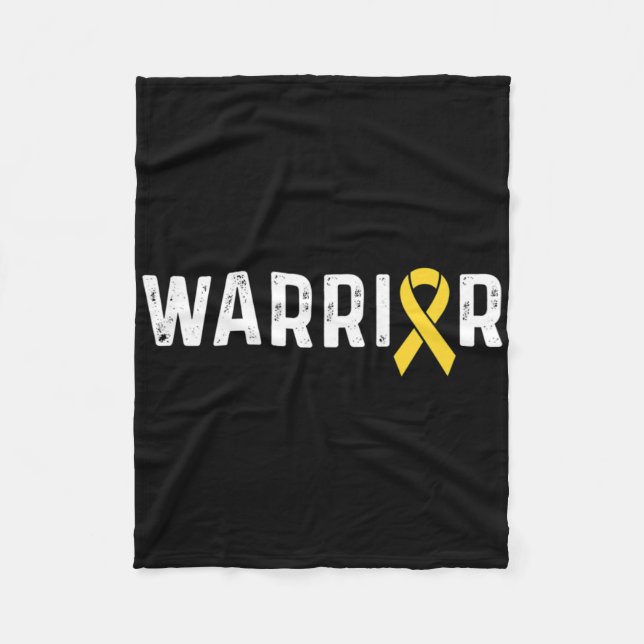 Cobertor De Velo Childhood Cancer Awareness Ribbon Warrior  (Frente)