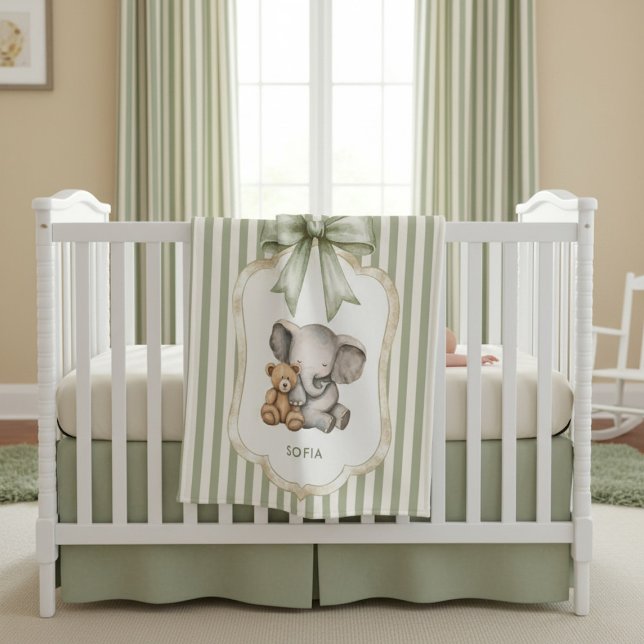 Cobertor De Velo childrens Sweet Elephant Teddy Bear Friends  (Criador carregado)