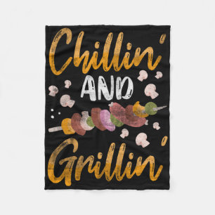 Cobertor De Velo Chillin E Grillin Presentes De Churrasco Bbq Smoke