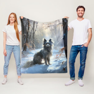 Cobertor De Velo Chinês Pinto Que Neve Natal