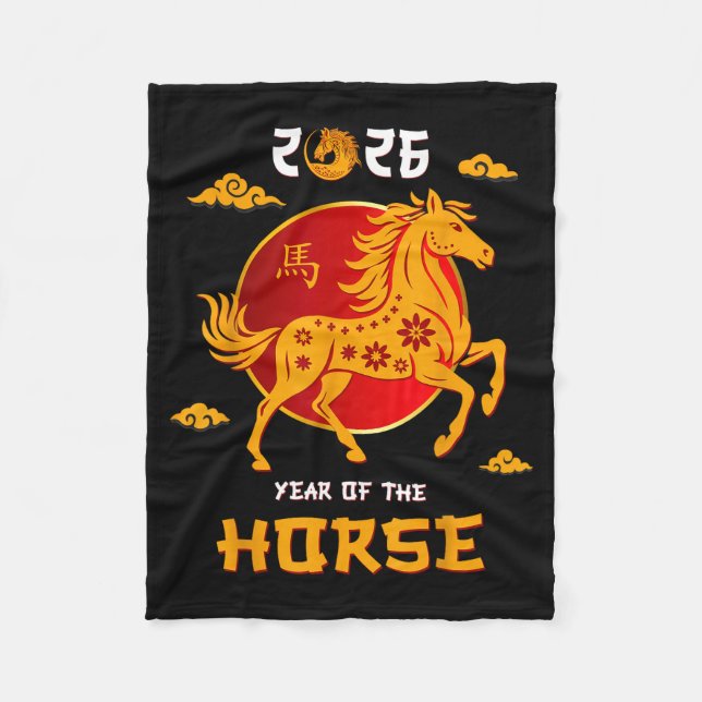 Cobertor De Velo Chinese New Year 2026 Year Of The Horse _7  (Frente)